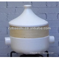 CHINESE STYLE WHITE COLOR CERAMIC STEAMER FOR STOVETOP & GAS